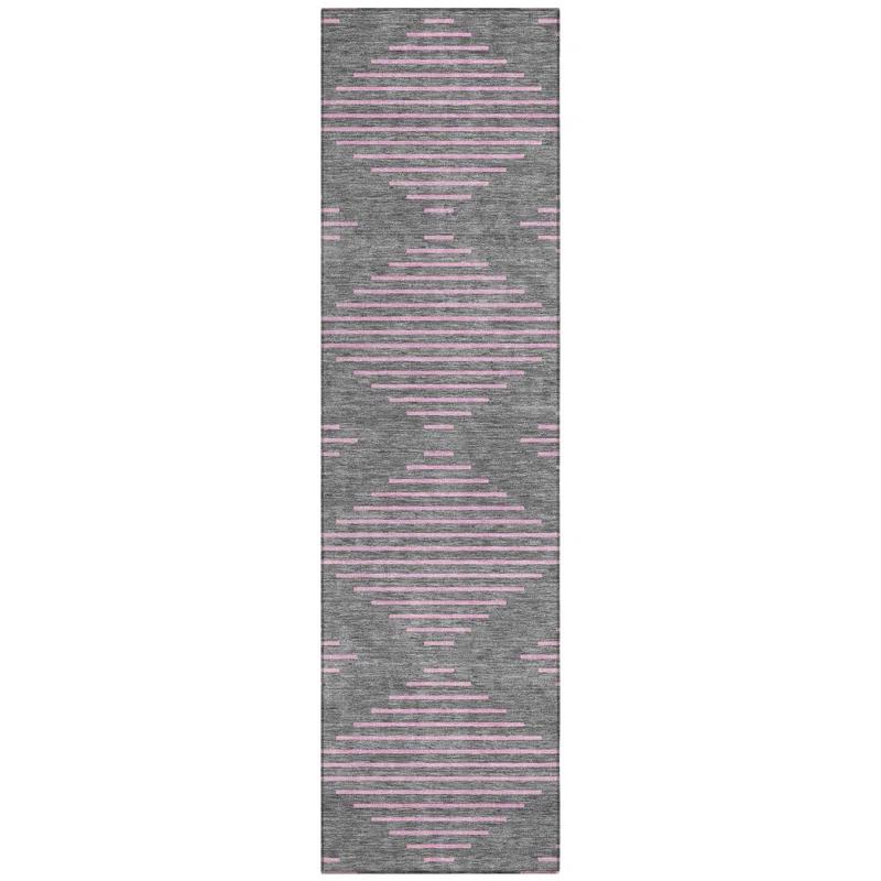 Machine Washable Indoor/Outdoor Chayden ACN1017 Gray Rug
