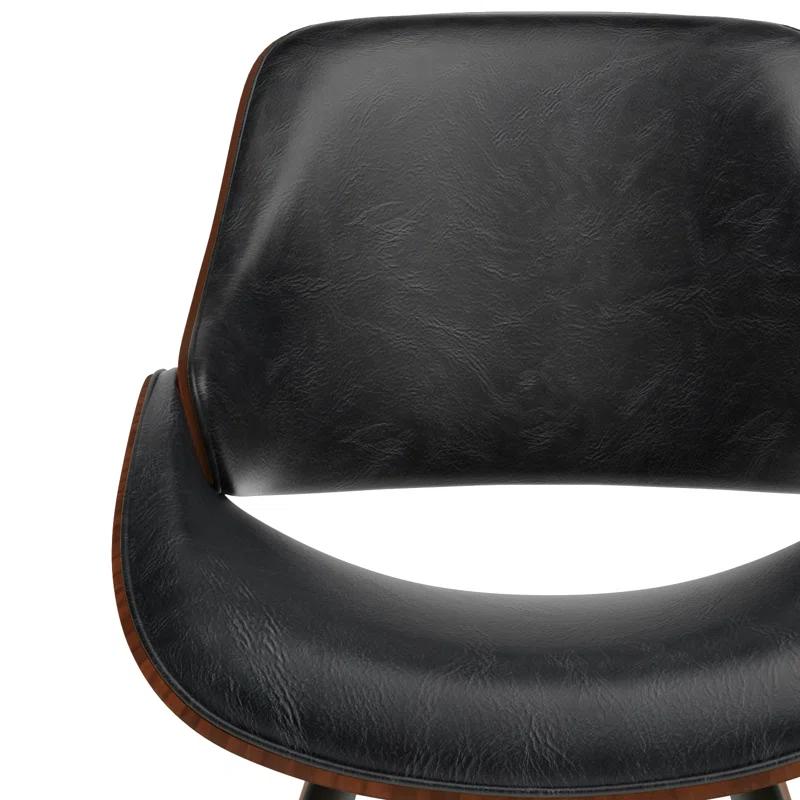 Simpli Home Malden Upholstered Dining Chair with Ergonomic Solid Wood Frame and Mid-Century Modern Style