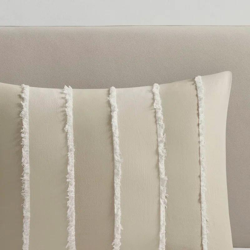 INK+IVY Shay 3 Piece Striped Cotton Duvet Cover Set