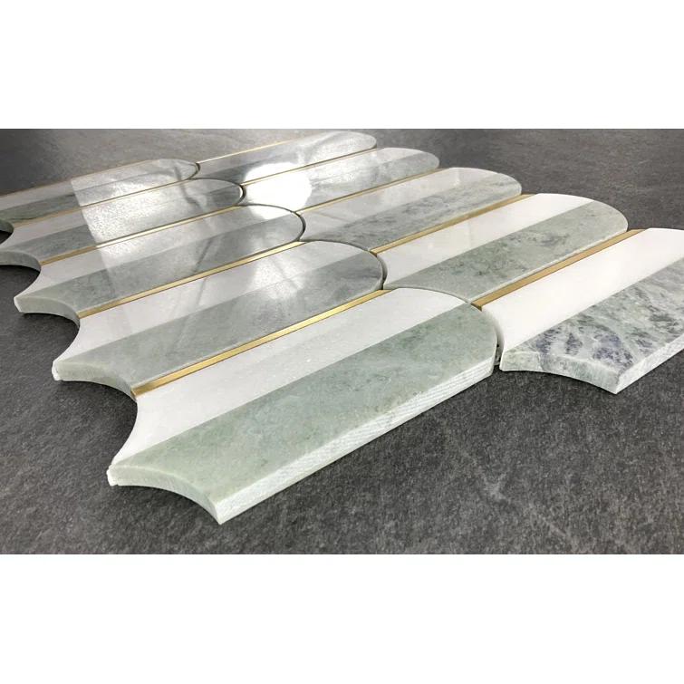 ES Stone Water Jet 3.75" x 6" Novelty Mosaic Wall & Floor Tile (Set of 10)