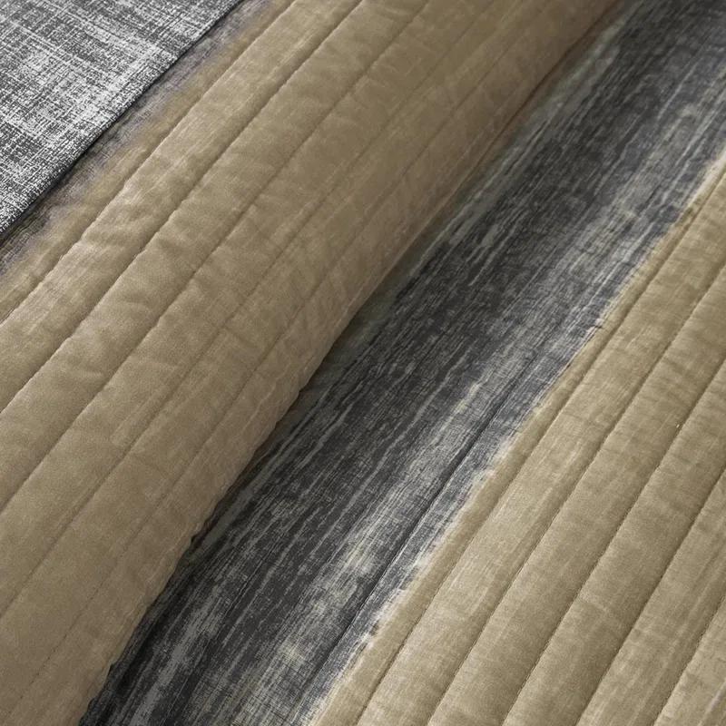 Madison Park Essentials Saben Microfiber Quilt Set with Cotton Bed Sheets