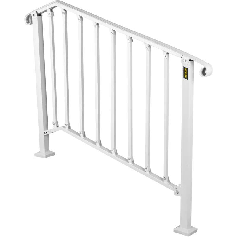 VEVOR Hand Rails for Outdoor Steps, Wrought Iron Railing, Porch And Stair Railing Kit
