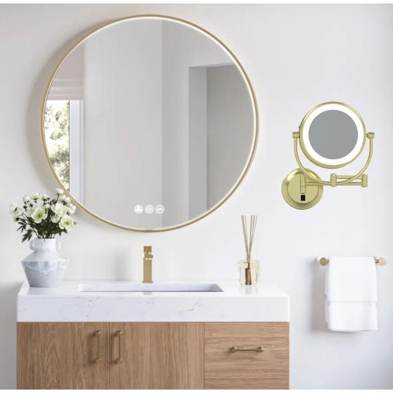 Aptations Kimball Young Metal Concave LED Wall Mirror