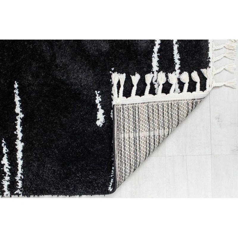 George Oliver Colletti Bennett Abstract Introspective Black Area Rug