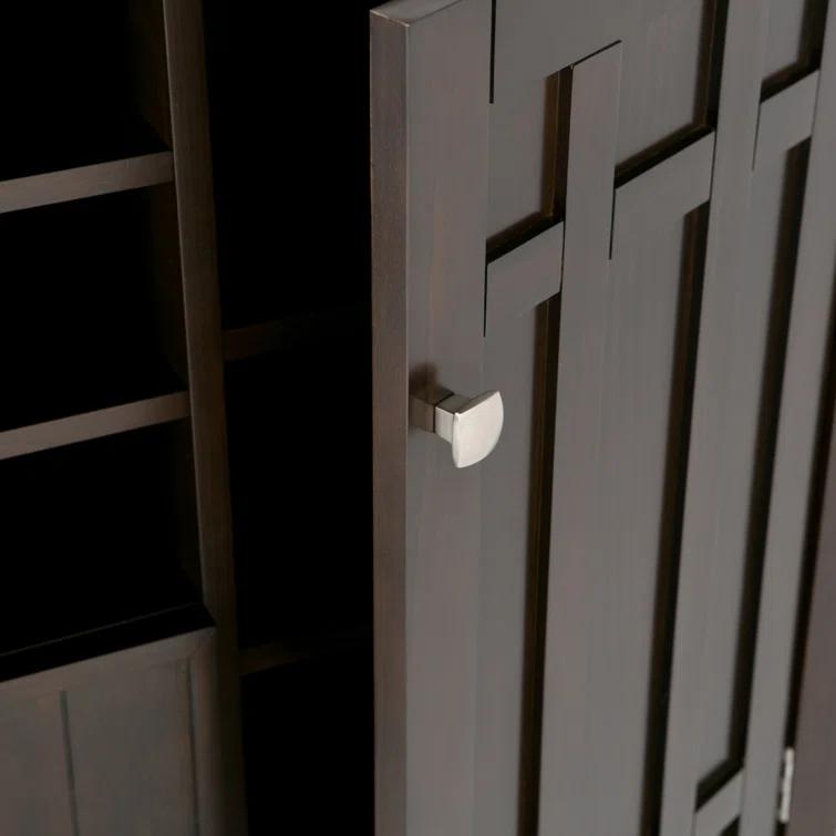 Simpli Home Bedford 54"W Solid Wood Sideboard Buffet and Wine Rack, 2 Drawers, and 2 Cabinets