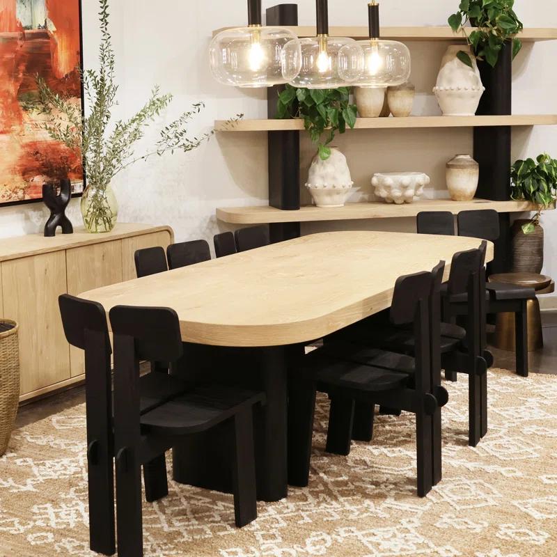 Noor 95'' Natural Sungkai Wood Dining Table