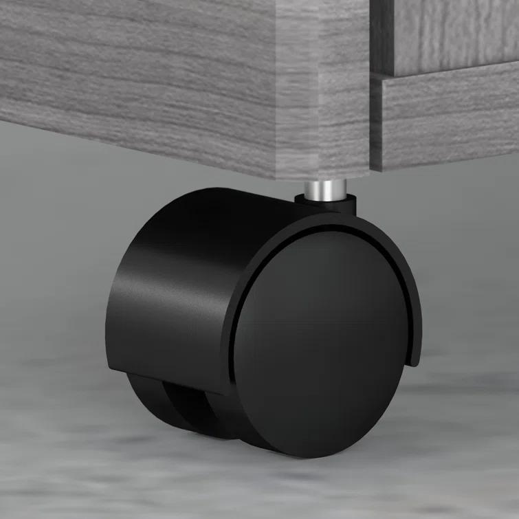 Bush Business Furniture Studio C 72W x 36D Bow Front Desk and Credenza with Mobile File Cabinets