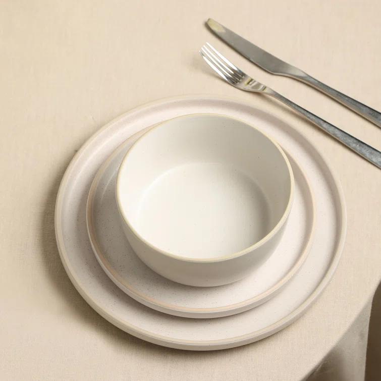 Earth & Clay Amber 12-Piece Dinnerware Set Stoneware