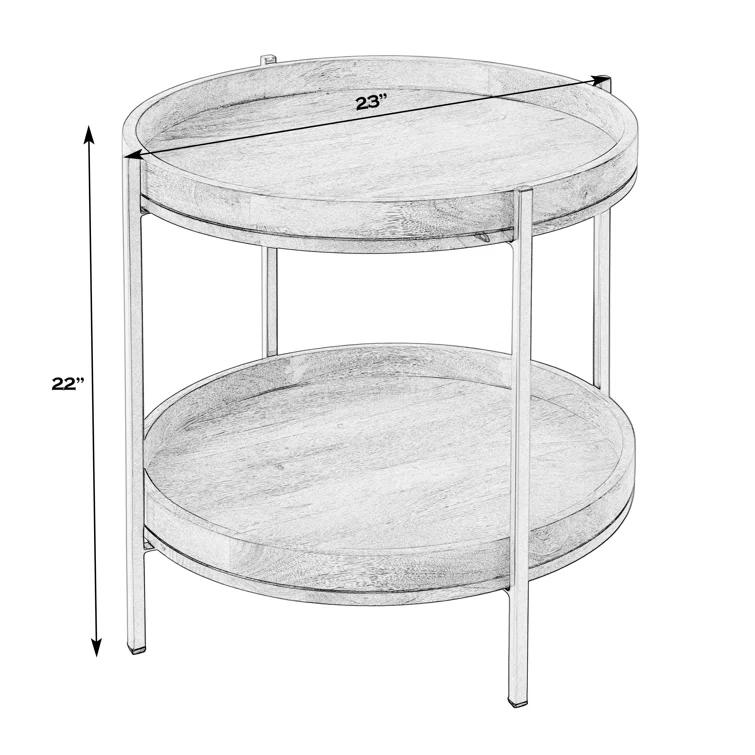 Butler Specialty Damirra Wood And Metal Accent Table In Brown