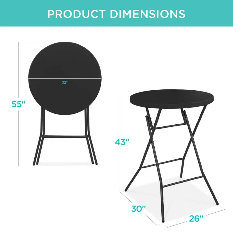 Best Choice Products 30'' Round Portable Folding Table