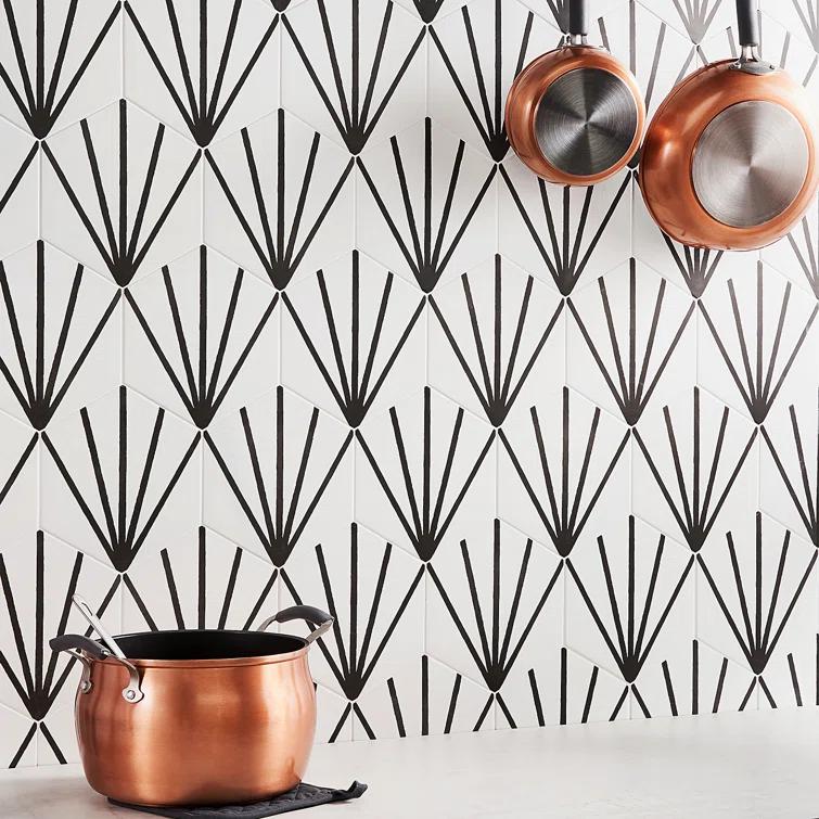 GeoHex Deco 8" Hexagon Matte Porcelain Floor and Wall Tile (9.03 Sq. Ft. / Case)