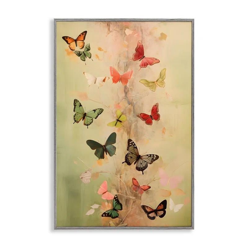Stupell Industries Fluttering Butterfly Array Giclee Art by Petal Prints Design