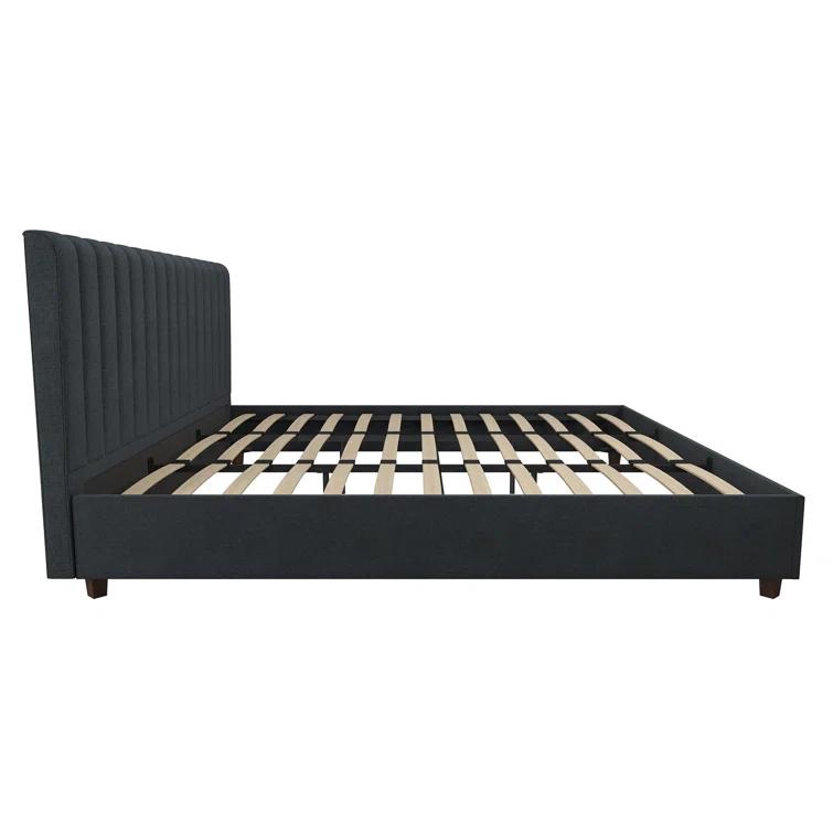 Novogratz Brittany Tufted Upholstered Platform Bed