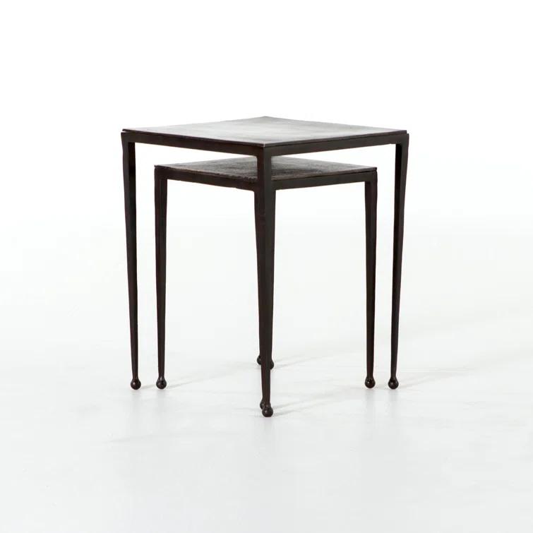 Dalston Antique Rust Metal Nesting End Tables
