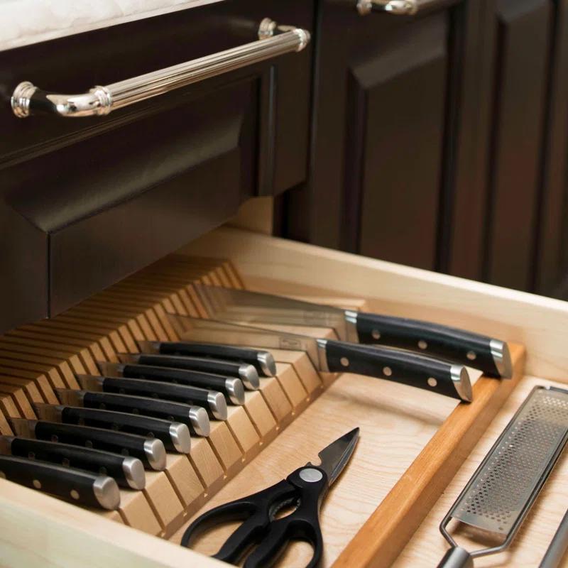 Rev-A-Shelf Rev-A-Shelf Dual Row Trimmable Knife Block Drawer Organizer Insert