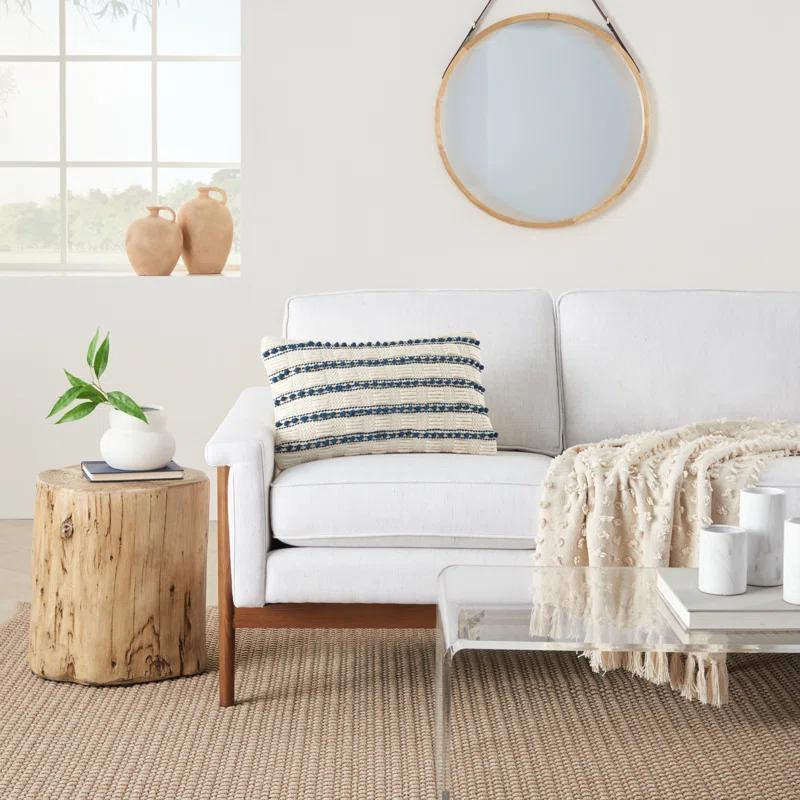 Mina Victory GC384-012020 Textured Cotton Blend Throw Pillow