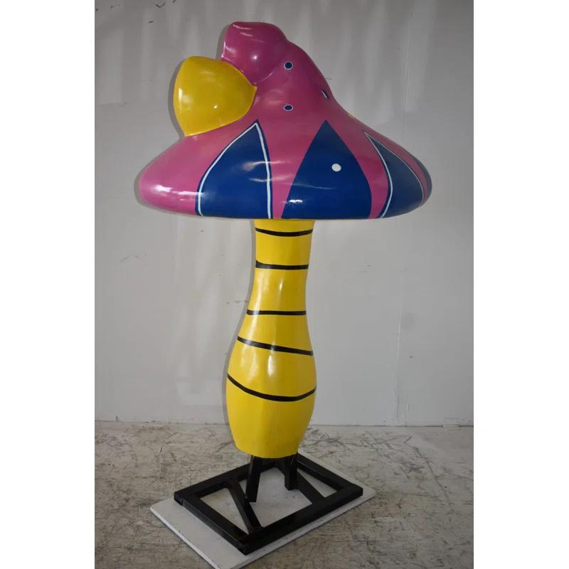 NIFAO Happy Giant Mushroom Made of Resin for Outdoors Indoors Size: 43" x 43" x 68"H