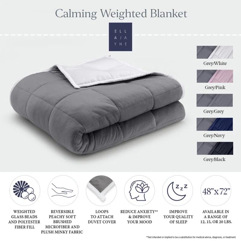 Ella Jayne Home Reversible Weighted Anti-Anxiety Blanket