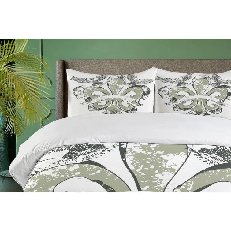 Ambesonne French Country Mixed Duvet Cover Set