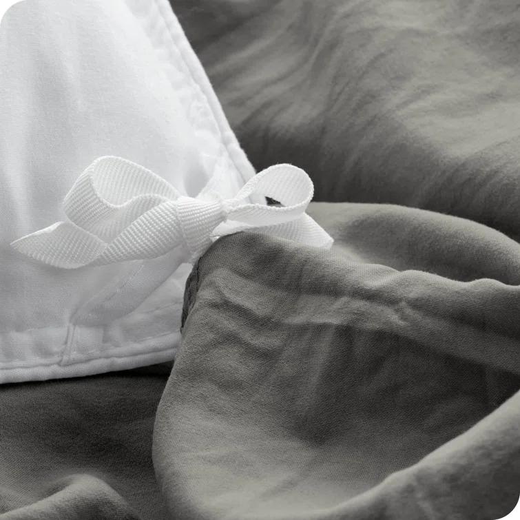 Bare Home Washed Microfiber Duvet Cover Set