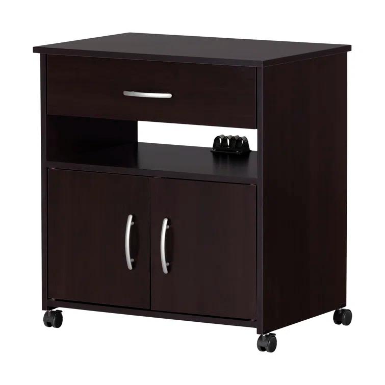 South Shore Axess 29.25'' H x 26.75'' W 2 - Cabinet Utility Cart with Wheels