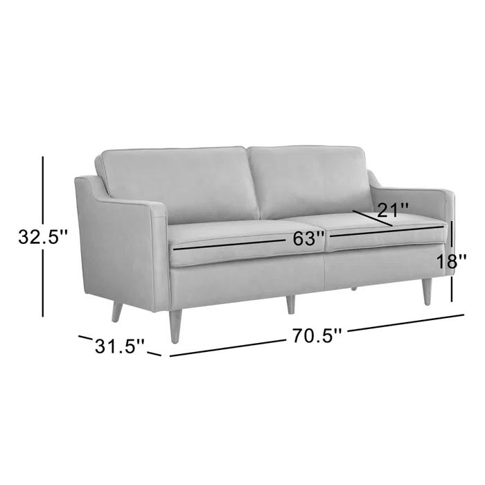 Modway Modway Impart Mid-century Modern Top-grain Leather Sofa