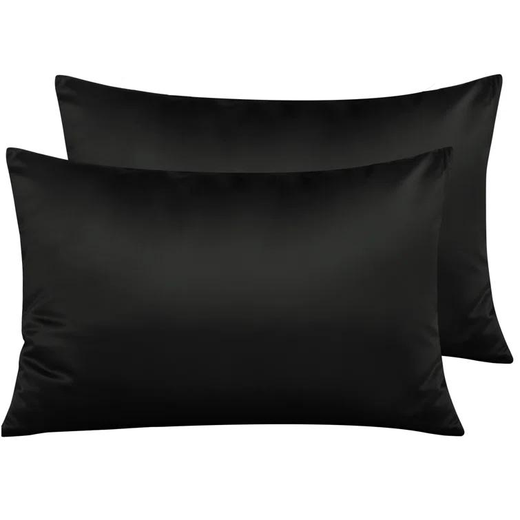 NTBAY Satin Pillow Cases, Zippered Pillowcases for Hair and Skin - NTBAY (Set of 2)