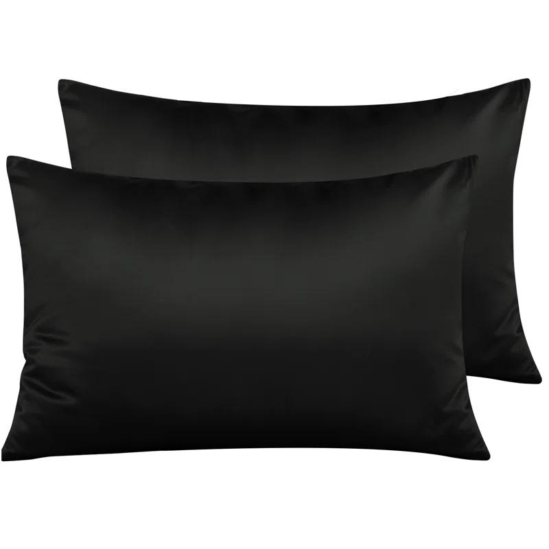 NTBAY Satin Pillow Cases, Zippered Pillowcases for Hair and Skin - NTBAY (Set of 2)