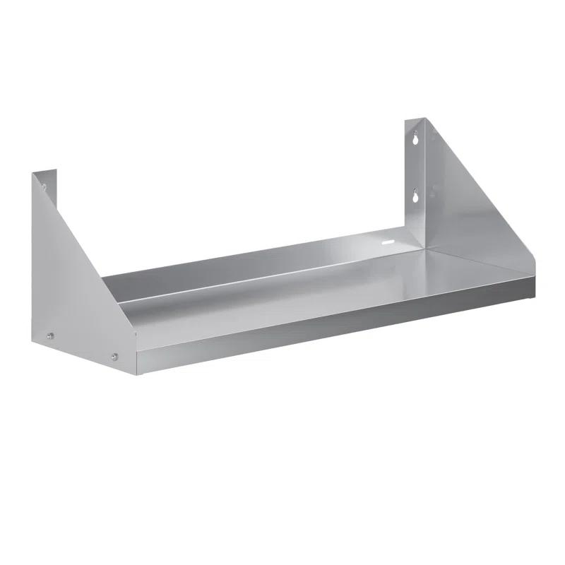 Amgood 12 in. x 36 in. Stainless Steel Wall Shelf with Side Guards