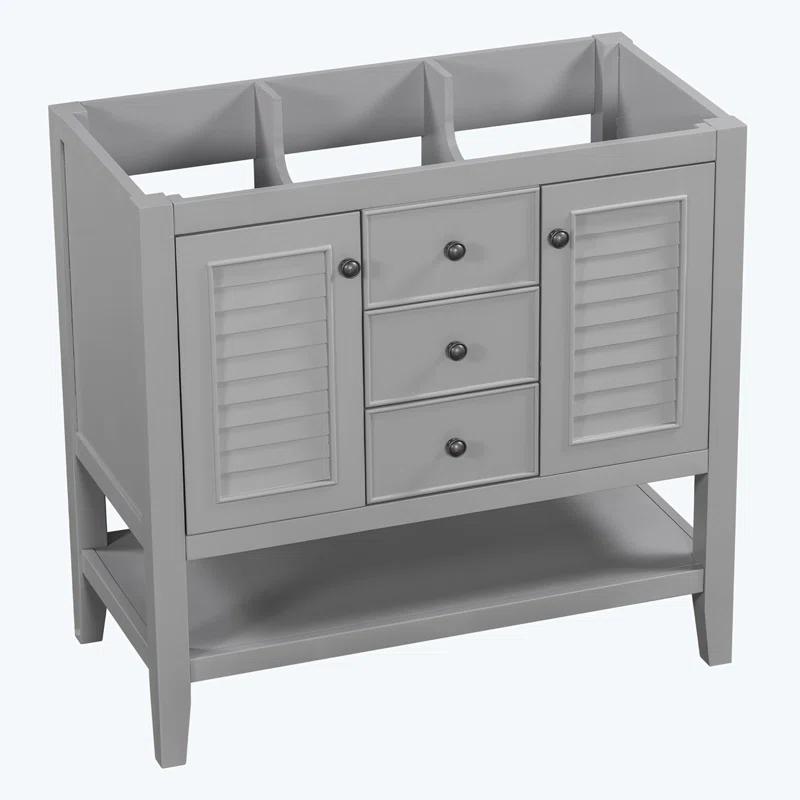 DSUNNER 36" Bathroom Vanity without Sink, Cabinet Base Only
