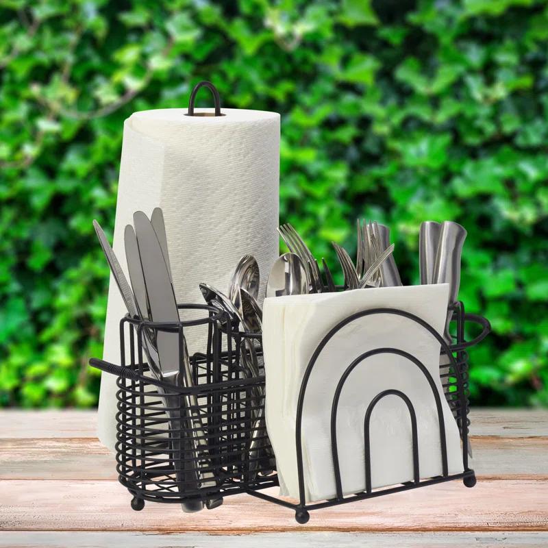 Gourmet Basics by Mikasa Gourmet Basics by Mikasa Gourmet Basics Art Deco Picnic Buffet Caddy with Paper Towel Holder