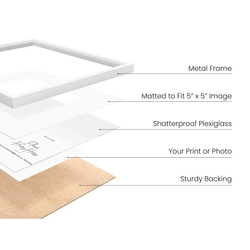 Haus and Hues Matted Square Metal Picture Frames (Set of 3) | Wayfair