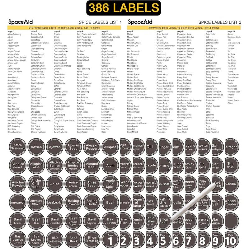 SpaceAid 24-Piece Spice Jar Set with Bamboo Lids and Labels, Empty 4oz Glass Bottles, Minimalist Farmhouse Style Stickers, Funnel, and Seasoning Containers for Spice Racks, Cabinets, and Drawers