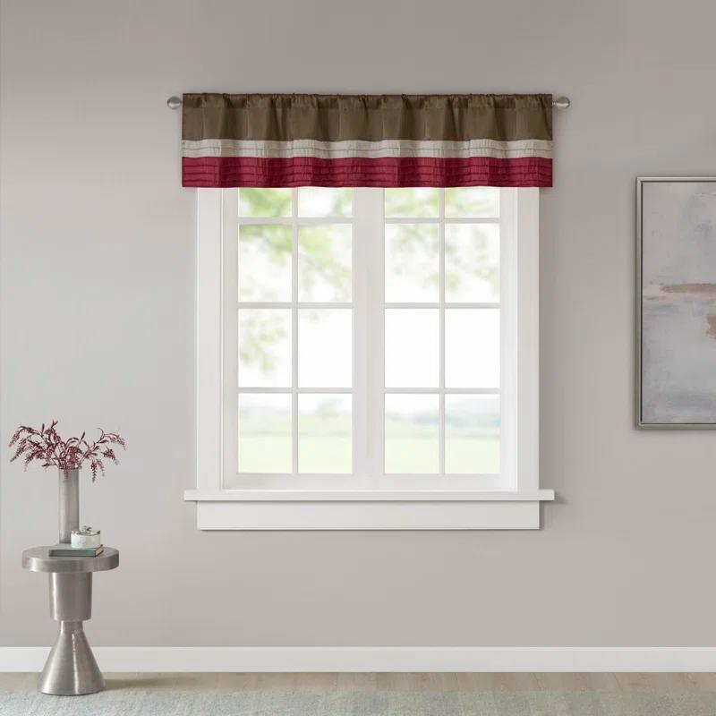 Madison Park Amherst Polyoni Pintuck Single Window Valance