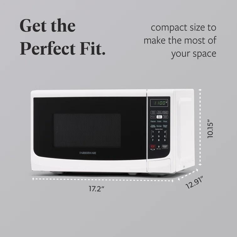 Farberware Farberware Countertop Microwave .7 Cu. Ft. 700-Watt Compact Microwave Oven FMO07ABTWHA
