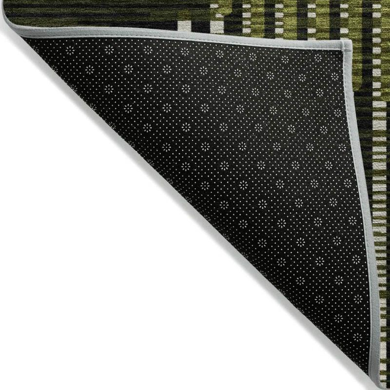 Machine Washable Indoor/Outdoor Chayden ACN1001 Olive