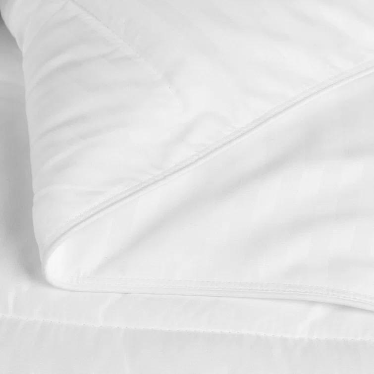 Superior Striped Reversible Box-Quilt Brushed Microfiber Medium Weight Down Alternative Comforter