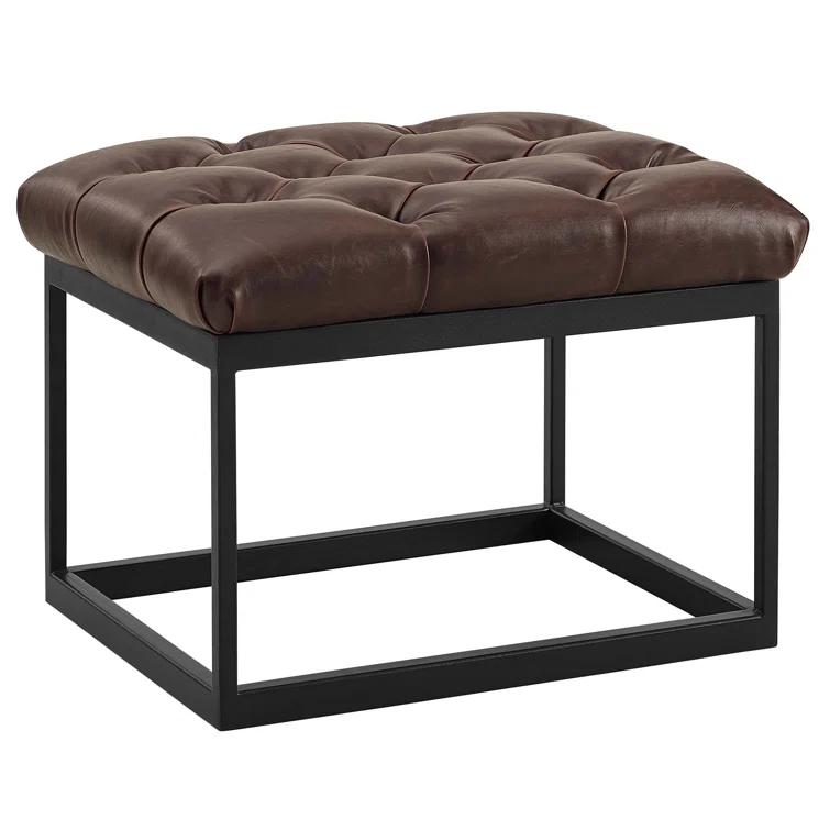 Modway Modway Cherish Antique Button Tufted Faux Leather Ottoman