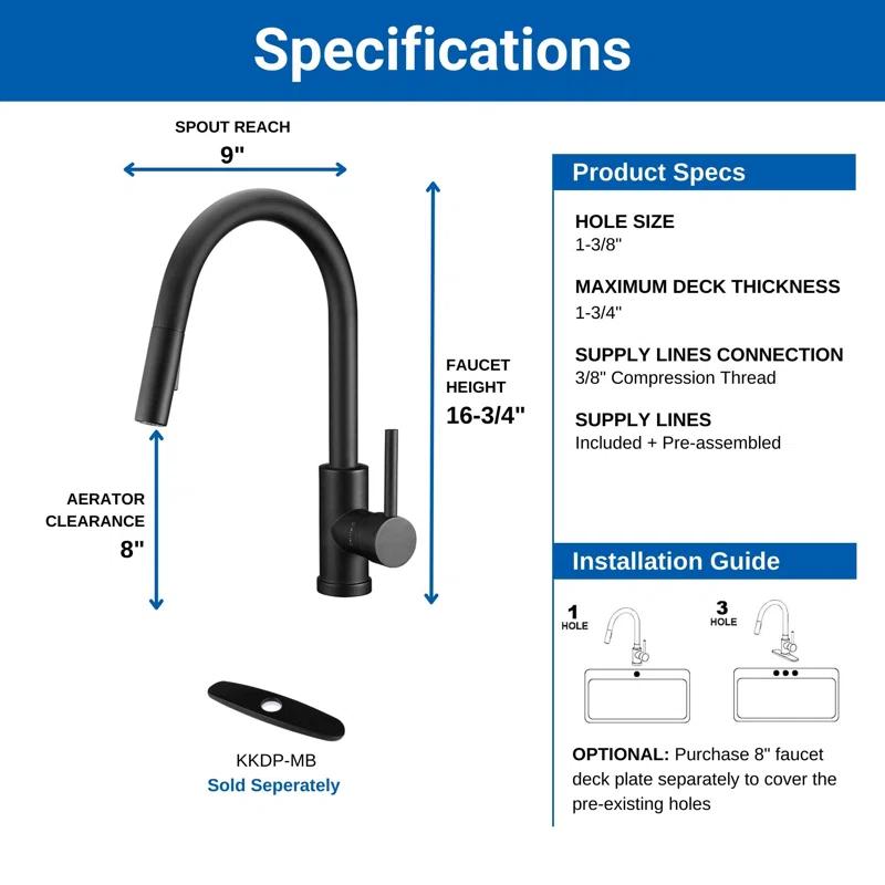 Single Handle Two Modes Pull-down Kitchen Faucet
