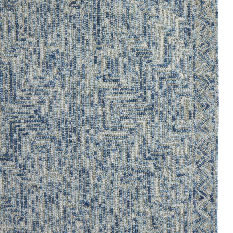Rowe Handmade Tufted Ivory/Blue Rug