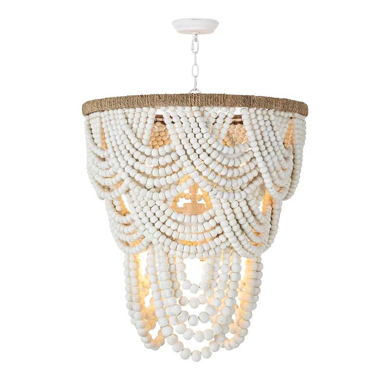 Ombre Wood Bead Chandelier