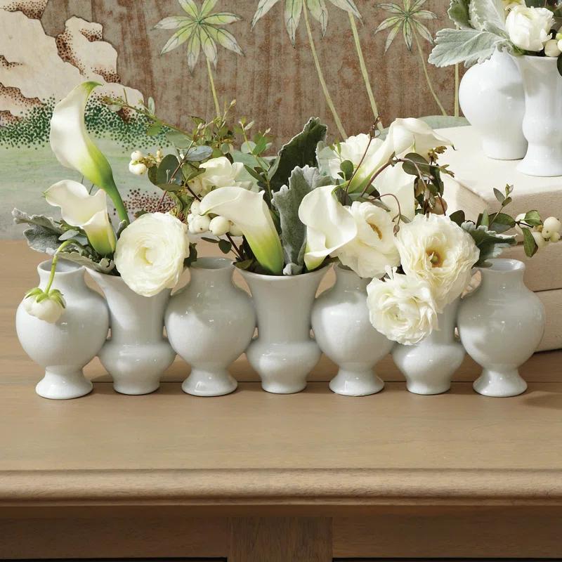 Studio A Home Chinoise Linear Bud Vase-White Crackle
