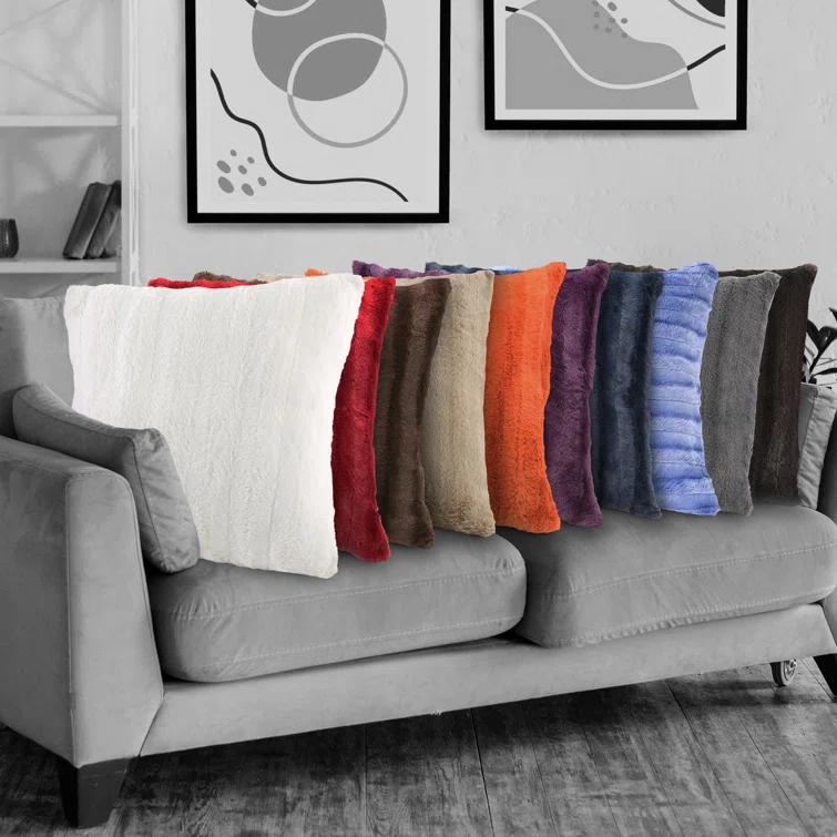 Cheer Collection FRBIN Square Pillow Cover & Insert (Set of 2)
