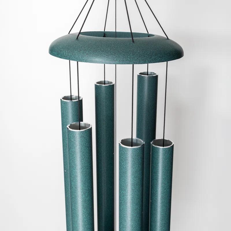 Green Aluminum 56" Wind Chime for Patio and Garden
