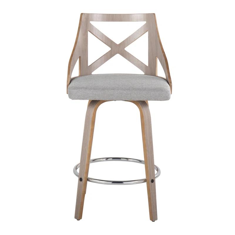 LumiSource Swivel Upholstered Counter Stool