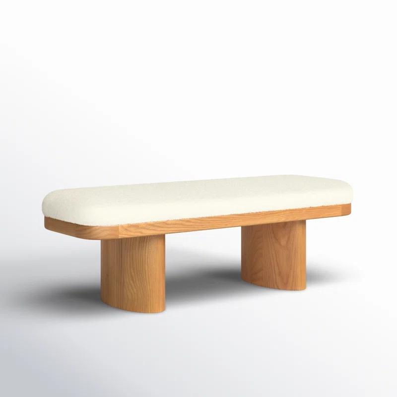 AllModern Hilarie 48" Boucle Bench & Reviews | AllModern
