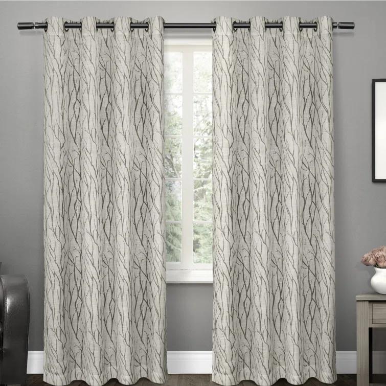 Winston Porter Leija Polyester Sheer Curtain Pair (Set of 2)