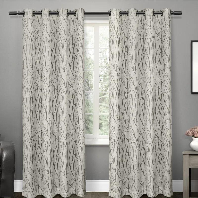 Winston Porter Leija Polyester Sheer Curtain Pair (Set of 2)