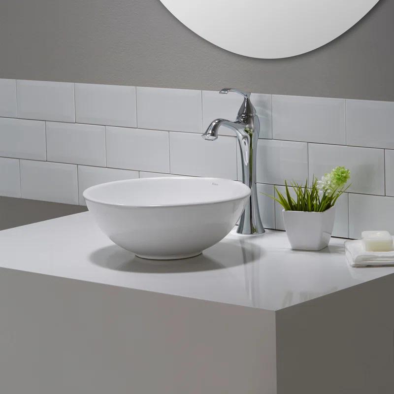 Kraus KRAUS Elavo™ Thin Ceramics Vessel Bathroom Sink KCV-341-ORB