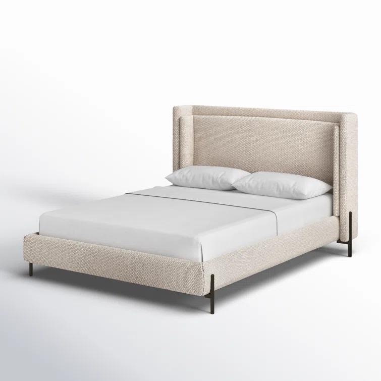 Joss & Main Lenae Upholstered Metal Platform Bed